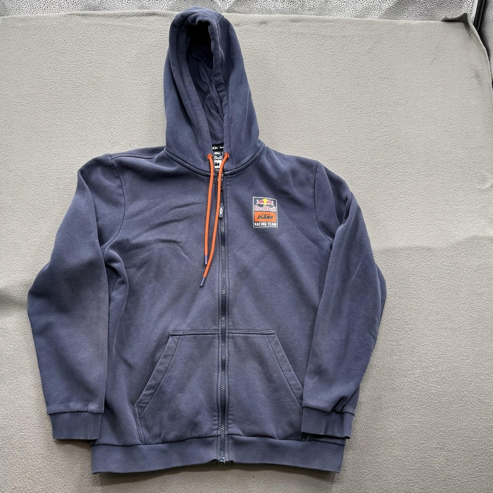 Red Bull KTM Racing Team Hoodie Mens Medium Blue Full Zip Sweatshirt Motorsport